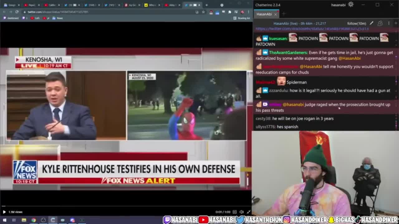 Millionaire communist Twitch streamer laughs at Rittenhouse for having PTSD