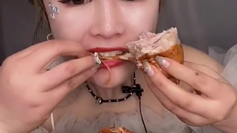 ASMR Mukbang Delicious Eating, ASMR Watering Drop #shorts #ASMR (9)