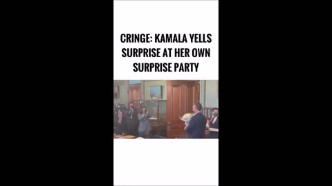 BREAKING : Super Weird VP Kamala Harris Shouts Surprise At Own Party!! TNTV