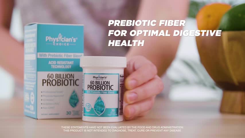 Physician's Choice Probiotics 60 Billion CFU - 10 Diverse Strains Plus