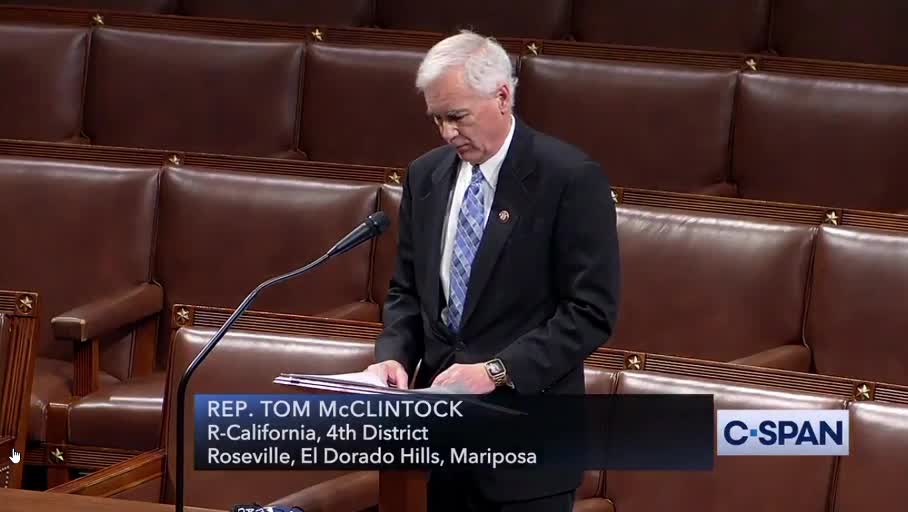 Rep. Tom McClintock (R-CA) - discusses Gov. Newsom dinner inside with No Masks
