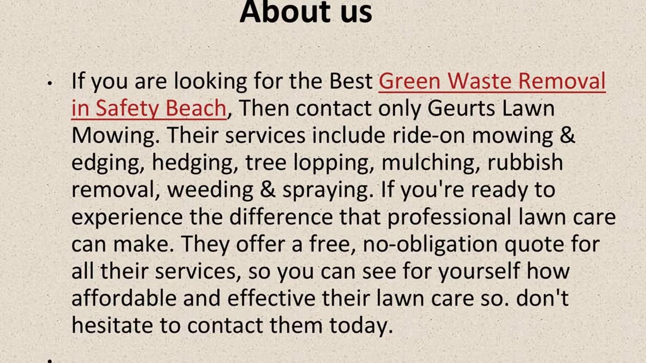 Best Green Waste Removal in Safety Beach.