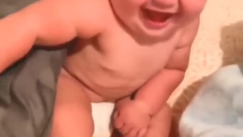 Cute and oxm baby laugh