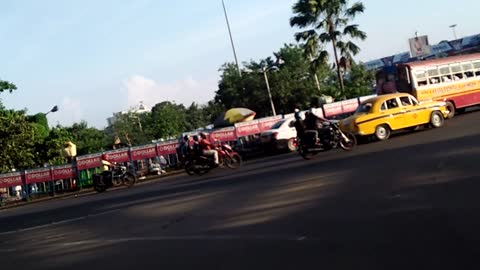 bus-auto stand in a india