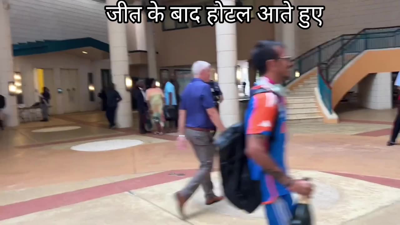 Indian team return to hotel after win❤️