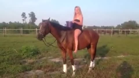 ALS Ice Bucket Challenge On A Horse