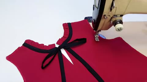 Amazing Sewing Hacks_ Frill Collar Neck Design for Kurti Cut _ Sewing_ Latest Dori loop Neck Design
