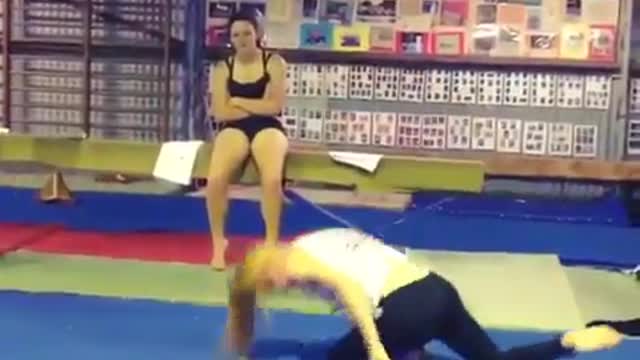 Collab copyright protection - girl handstand faceplant