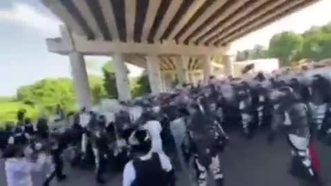 The migrant caravan has just overrun