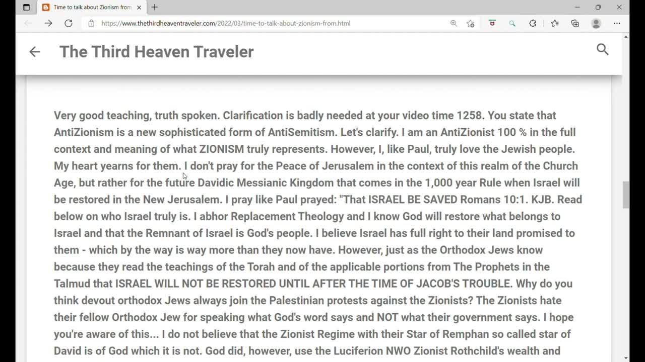 Time to talk about Zionism from a Christian Perspective