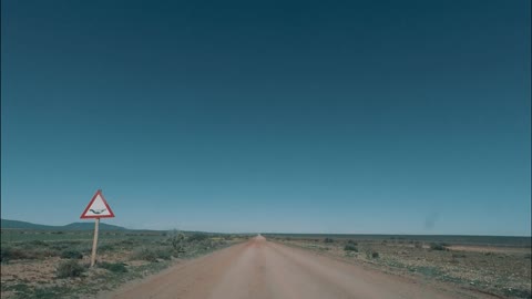 Video Clip of a Road Travel through Countryside