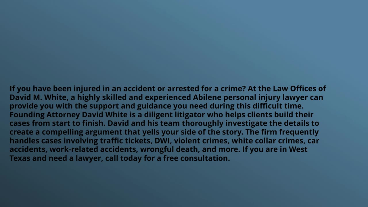 Abilene personal injury lawyer