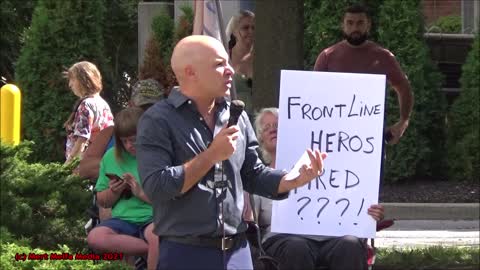 Antonio Mazzarelli speaks at the Poughkeepsie NY rally for medical freedom of choice 9/2/21