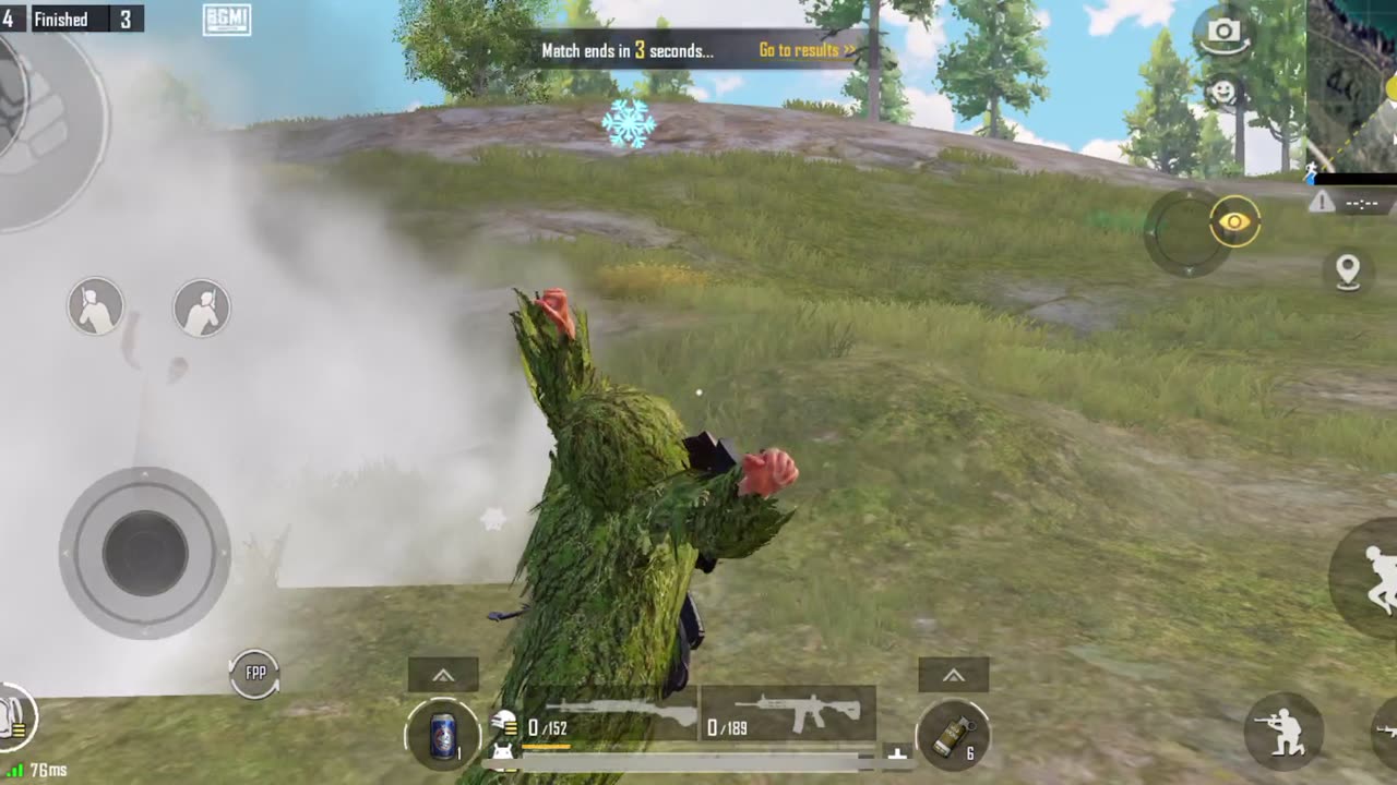 Celebration of winning in pubg