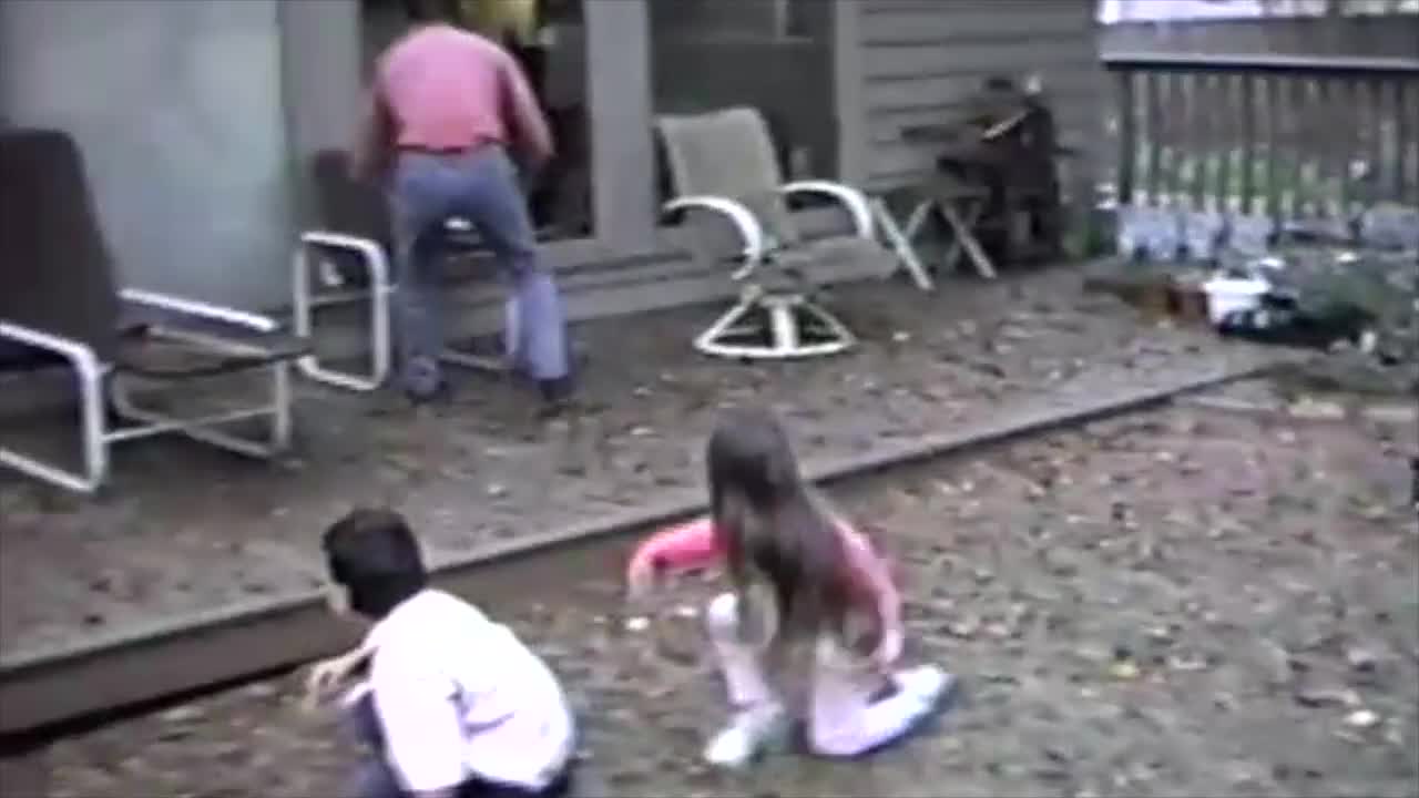 In the backyard with Uncle Lee