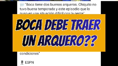 Boca debe traer un arquero?