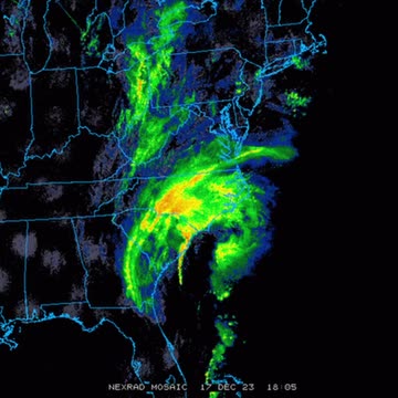 12/19/23 - East Coast Storm Timelapse - Radar