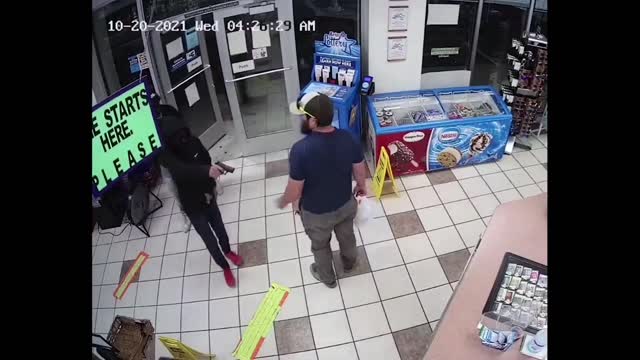 Marine Disarms Armed Robber at Gas Station