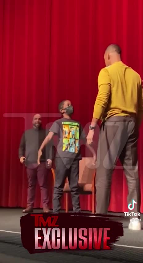 Will Smith TEACHING a Child how to PRETEND to be SLAPPED Hense OSCARS