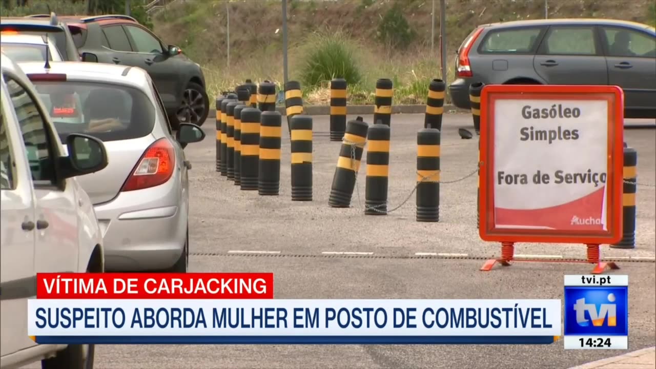 Indiano tenta assaltar uma mulher que estava a abastecer e rouba-lhe o carro. ACORDA PORTUGAL