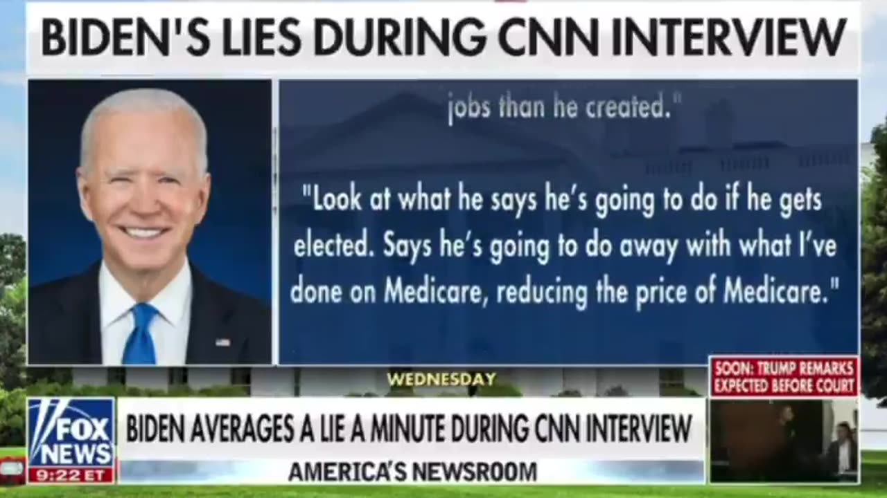 ⚠️FOX-News exposes In a 17 min interview on CNN, Biden told 15 confirmable lies nearly a lie a min