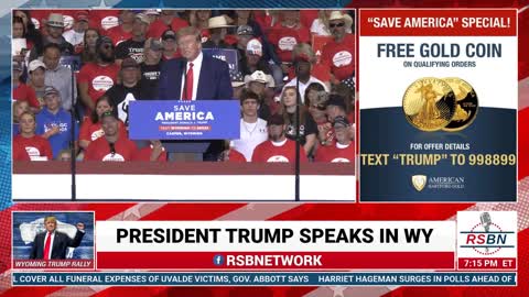 Trump speaks at Save America Rally in Casper