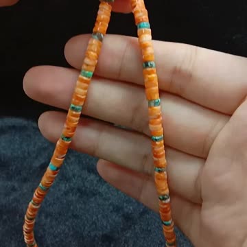 Spiny Oyster with Turquoise Rondelle Beads Necklace Meaningful Jewelry 02