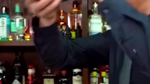 Cocktail with egg juice soda