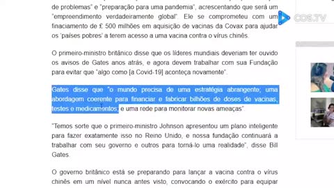 Thami Gasparetto Fraude COVID-19 3of4 Pfizer - Bill Gates e Vacinas (2021,1,10) COS.TV (2022,6,20)