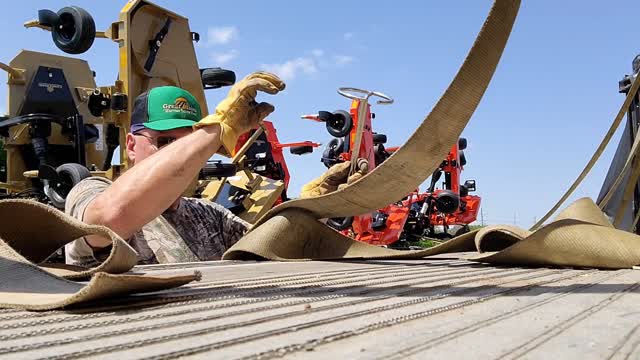 Conestoga Trailer and a "Trick" to make Strapping Securement Easier.