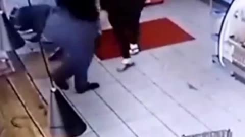 Pervert Fondles Random Lady And Takes A Beating