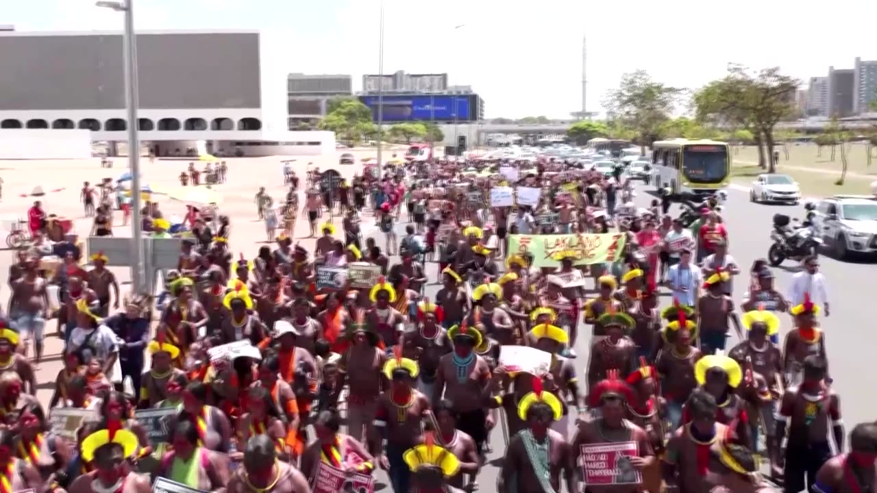 Indigenous groups protest land-grab bill in Brazil