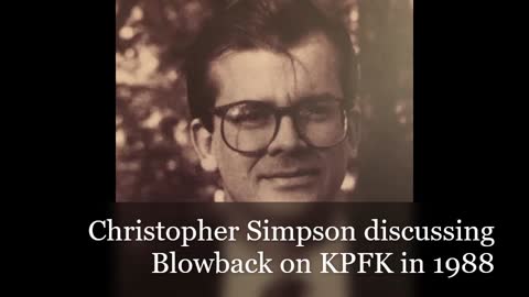 Christopher Simpson discussing Blowback on KPFK in 1988