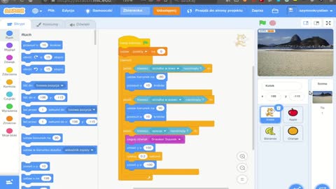 Tworzenie gry zbieranki. Scratch dla kl. 4 Szkoły Podstawowej