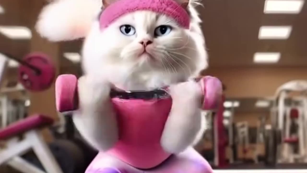 Body Builder Funny Cats for kids