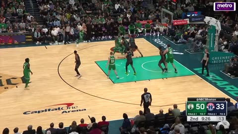 HIGHLIGHTS: Sam Hauser sinks 10 three-pointers for C's in blowout St. Paddy's Day win vs. Wizards