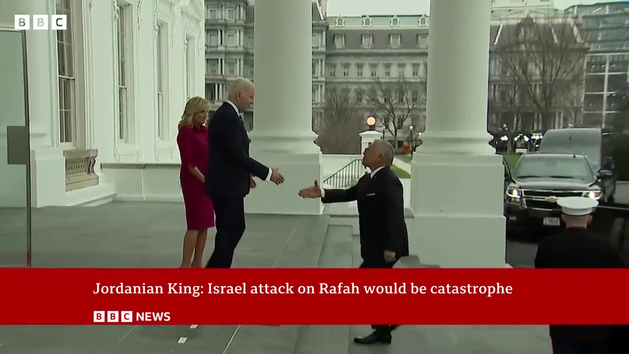 President Joe Biden and Jordanian King urge Israel not to carry out Rafah offensive | BBC News