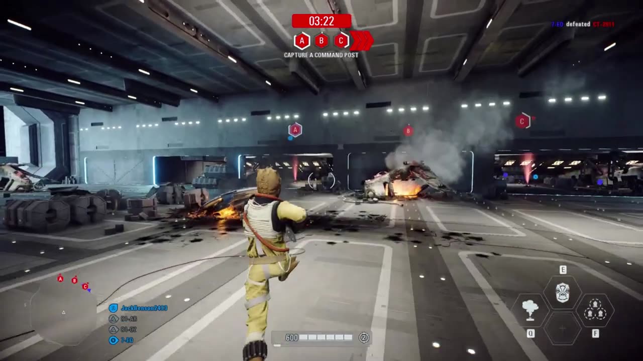 SWBF2 2017: Instant Action Mission (Attack) Separatist Republic Attack Cruiser Gameplay