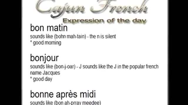 Cajun French - Daily Graphics - Part 3