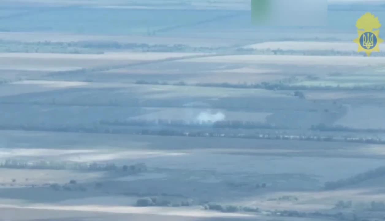 The moment the Russian helicopter was hit by a surface-to-air missile