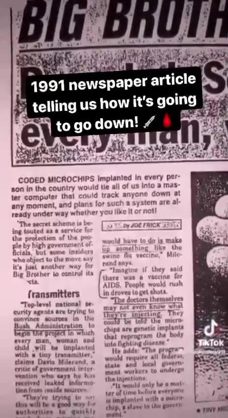 1991- BEHOLD A PALE HORSE" Chipping a population WAS Science Fiction