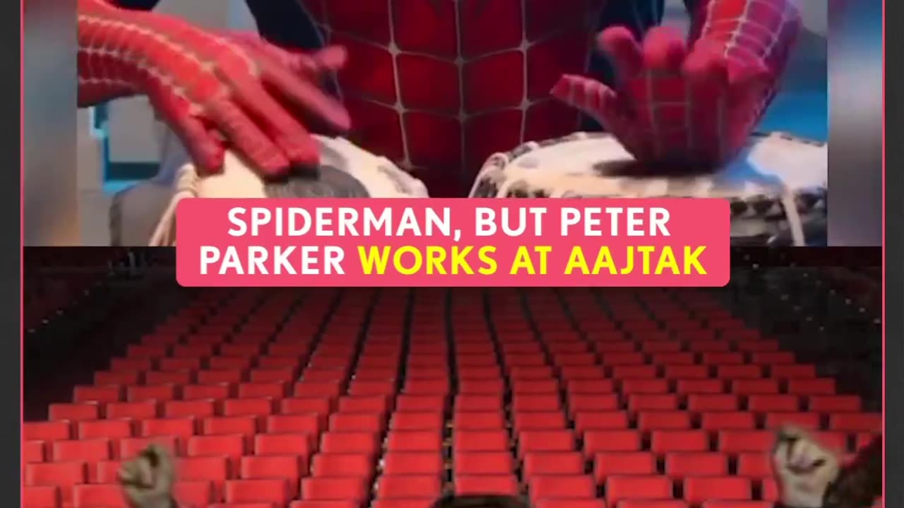 SPIDER MAN IN INDIA || AAJ TAK NEWS FT SPIDERMAN