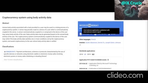 Patente 060606: Sistema de criptomonedas que utiliza datos de actividad corporal. | IX Crucis