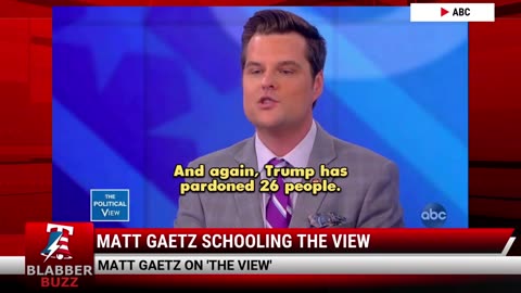 Matt Gaetz Schooling The View