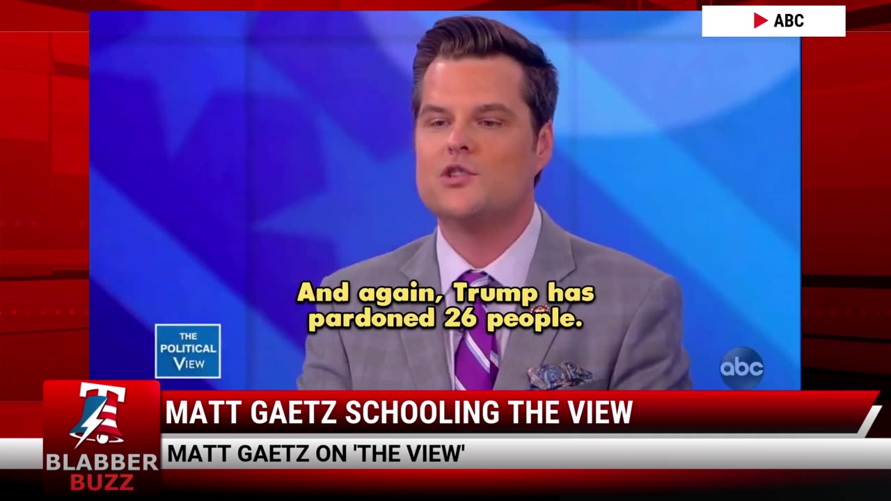 Matt Gaetz Schooling The View