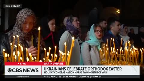 Ukrainians celebrate Orthodox Easter as they mark two months of war