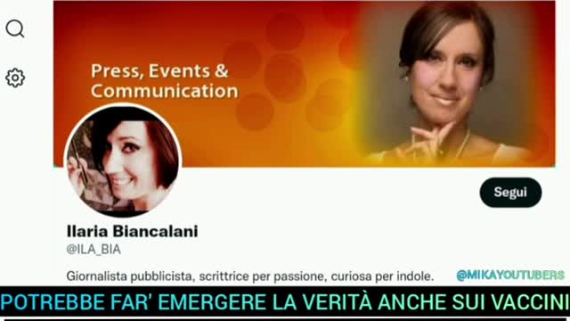 ILARIA BIANCALANI, GIORNALISTA, AFFERMA CHE I COLLEGHI IN RAI HANNO L'ORDINE, DA MATTARELLA E DRAGHI, DI DIRE CHE I "NOVAX" SONO TUTTI DEI CRIMINALI - QUESTO POTREBBE FAR EMERGERE, FINALMENTE, LA VERITA’ ANCHE SUI VACCINI. 🇮🇹👍