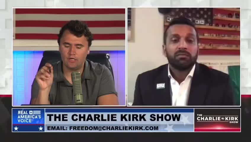 Kash Patel joins Charlie Kirk @ Trump Raid