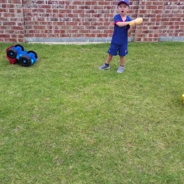 Perro intercepta el bateo de este pequeño