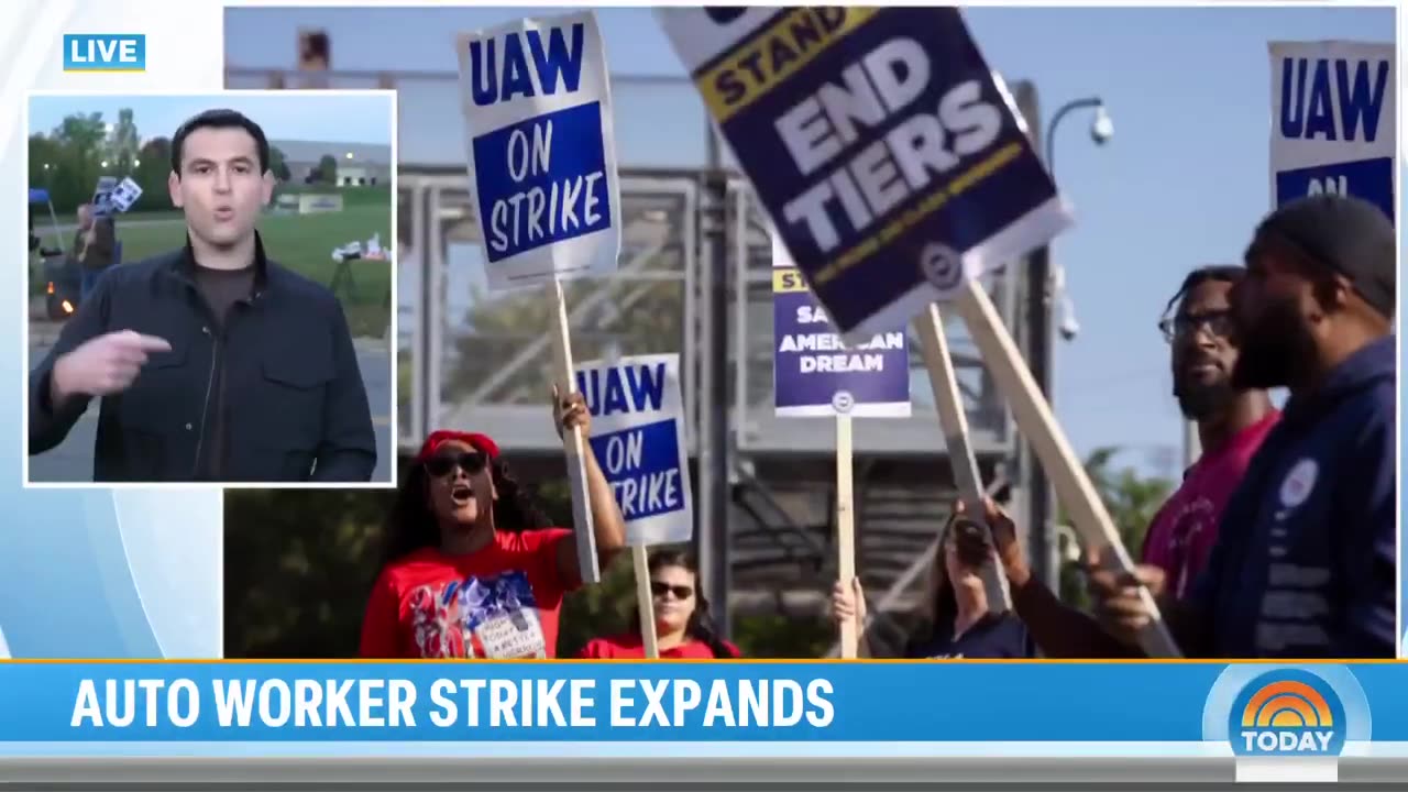 UAW walkouts expand amid possible strike in health care industry